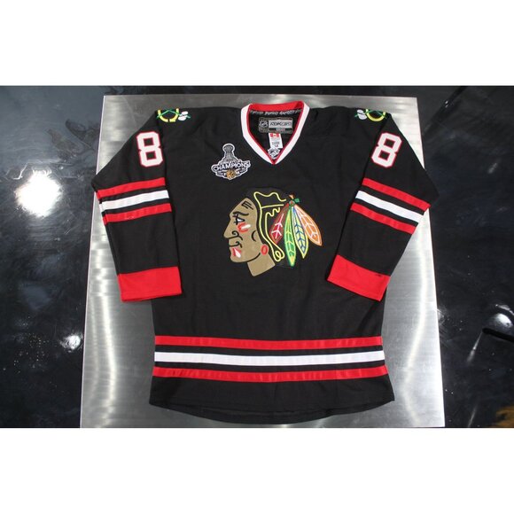 Reebok CCM Jersey V-Neck Pullover Chicago Blackhawks Kane #88 Size 54 Black PO18 - Picture 1 of 9